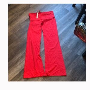 Skims fold over pants sold out “red” color NWT!! Rare color find